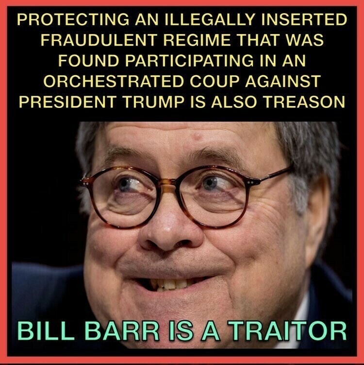 Bill Barr is a slimeball @827js @Pixie1z @Imcg_2 @01IOTA @5dme81 @Czesc45 @Lea_Dhai @PecanC8 @USAVet_5 @bdonesem @Ames2420 @RochelleAz @Chris_Value @jessies_now @MaystheOG @sharon4DJT @angie_anson @USA4ever65 @Lissa4Trump @BFHAMMER1 @PAYthe_PIPER @treadaway_117 @PeriklesGREAT…