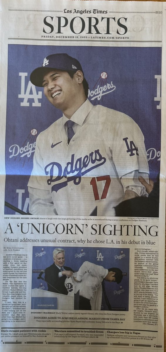 ドジャース #大谷翔平 選手⚾️ 7000万人が視聴した入団会見から一夜