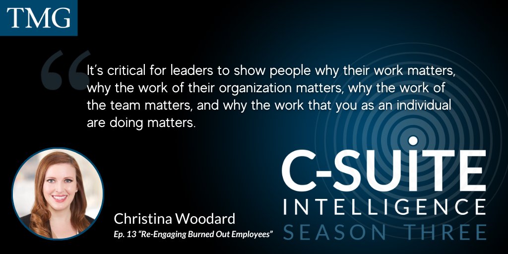 “Re-Engaging Burned Out Employees” is available now on #CSuiteIntelligence podcast.

Subscribe and never miss out on important #leadership lessons from the executive coaching team at <a href="/TheMilesGroup/">The Miles Group</a>.

open.spotify.com/episode/5WOSUa…