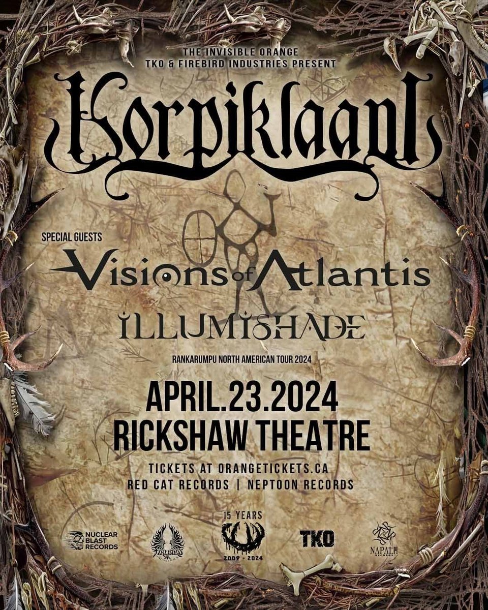 Rickshaw Theatre (@rickshawtheatre) on Twitter photo 🔥JUST ANNOUNCED🔥
Finish Folk Metal group @o_korpiklaani take the Rickshaw stage on April 23rd with support from Visions of Atlantis and Illumishade!
TIX: ow.ly/p1mJ50QjkQg
RSVP: ow.ly/7OtW50QjkRO
Presented by <a href="/invisiblorange/">The Invisible Orange</a> 🔥JUST ANNOUNCED🔥
Finish Folk Metal group @o_korpiklaani take the Rickshaw stage on April 23rd with support from Visions of Atlantis and Illumishade!
TIX: ow.ly/p1mJ50QjkQg
RSVP: ow.ly/7OtW50QjkRO
Presented by <a href="/invisiblorange/">The Invisible Orange</a>