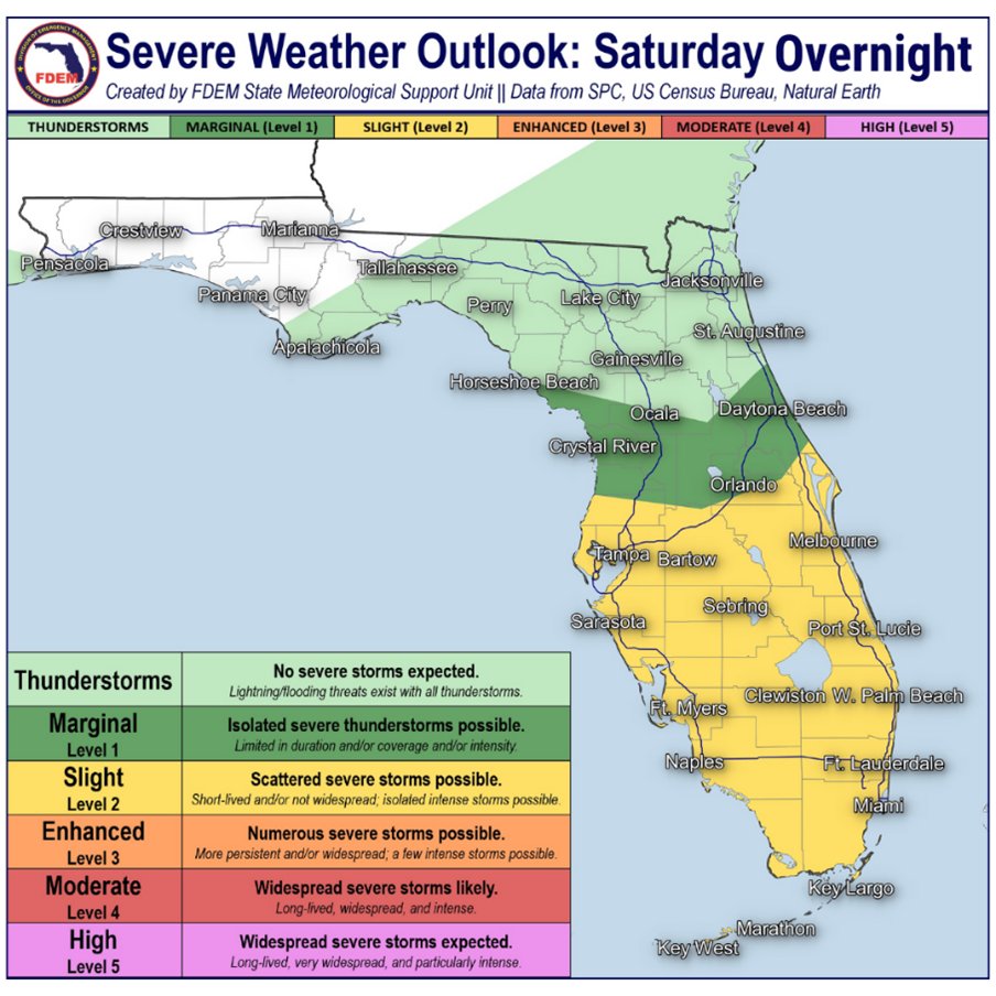 I've directed @FLSERT to closely monitor the low-pressure system expected to impact the gulf coast this weekend. I am also activating the @FLStateGuard to ensure we are prepared to respond to any impacts, including flooding, strong wind gusts & isolated tornadoes.