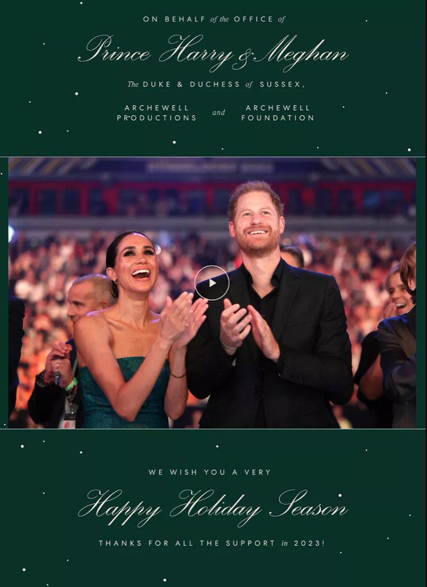 #SussexSquad, don’t you love their holiday card?  #HolidayGreetings #HappyHolidays #HarryandMeghan #Archewell #AnotherYearWellSpent