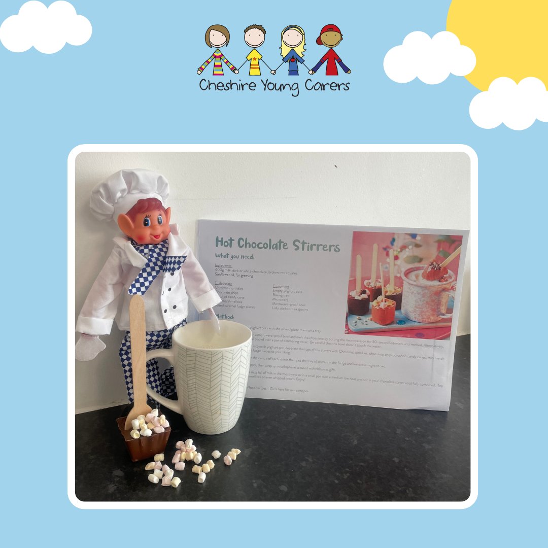 Elf Alert! Our digital Christmas Activity Packs are being emailed out today. Elf has been testing one of the recipes from the pack. #elfontheshelf #youngcarers You can help support children in Cheshire who are young carers by making a donation justgiving.com/cheshireyoungc…