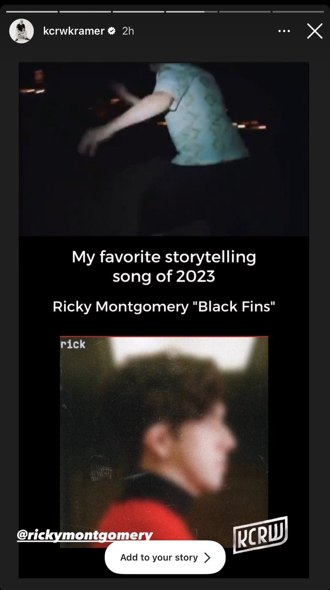 thank you <a href="/kcrwkramer/">Jason Kramer</a> for this

I won’t lie. opening up about something as personal as Black Fins and receiving next to no reaction from anywhere online has been a humbling experience. But it’s reminded me why I make art in the first place: to tell stories

This means a lot <a href="/kcrw/">KCRW</a>