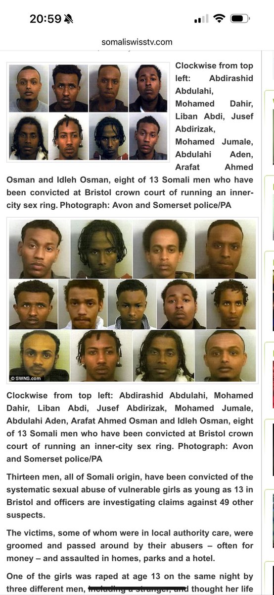 peterstopcrime's tweet image. Three of these  Somalian’s went through the same 13 year old girl in one night! She thought if she went to the police the Somalians would kill her!

petition.parliament.uk/petitions/6423…

If you want to see a change please give us a follow, give us a retweet , you’re not following a person or