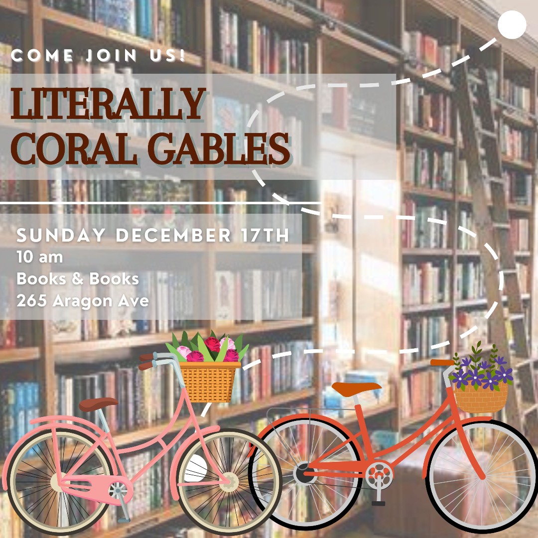 🚲📚 Join Dade Heritage Trust and Bike Walk Coral Gables on 12/17/23 It’s no fiction, the literary history of Coral Gables includes book shops, libraries and even a few writers. Mitch Kaplan, the owner of Books & Books, will lead the bike tour dadeheritagetrust.org/event/literall…