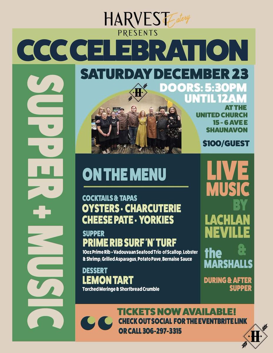 Join us for a celebration o  December 23rd! eventbrite.ca/e/harvest-eate…