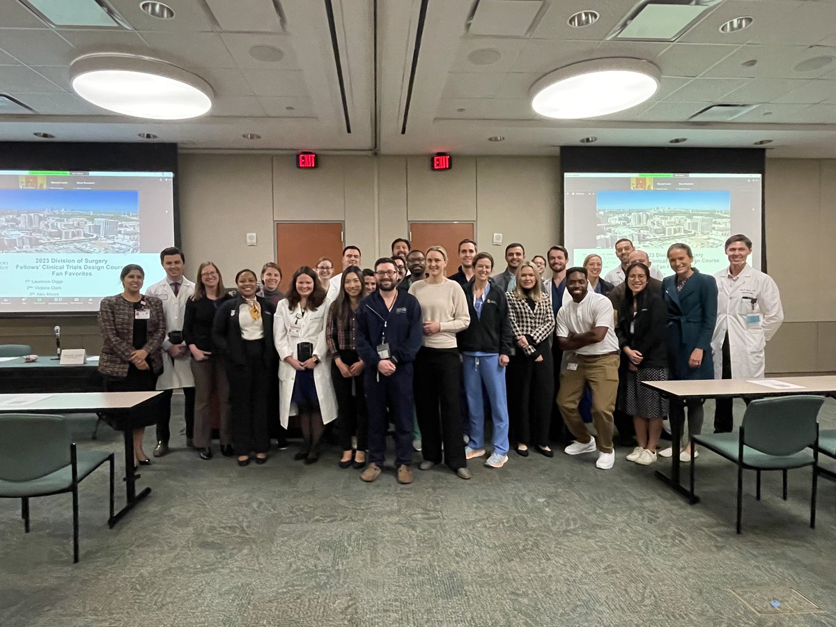 Had a blast at the final session of the annual Clinical Trials Course for surgical &amp; anesthesiology trainees <a href="/MDAndersonNews/">MD Anderson Cancer Center</a>! Congrats to this year’s fan favorites: <a href="/LaurenceDiggsMD/">Laurence P Diggs</a> <a href="/VictoriaEClark/">Victoria E. Clark, MD, PhD</a> &amp; Alex Moore. Looking forward to next year! #OncSurgery #SurgEd #MedEd