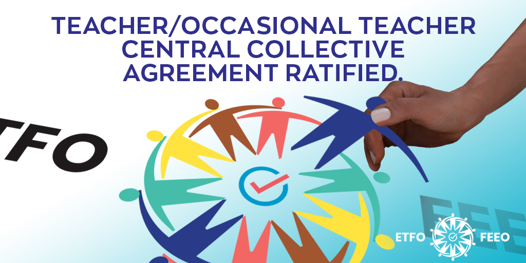 BREAKING: ETFO teachers and occasional teachers have voted 90% to accept the 2022-2026 Central Agreement. See release etfo.ca/news-publicati… #onted #onpoli