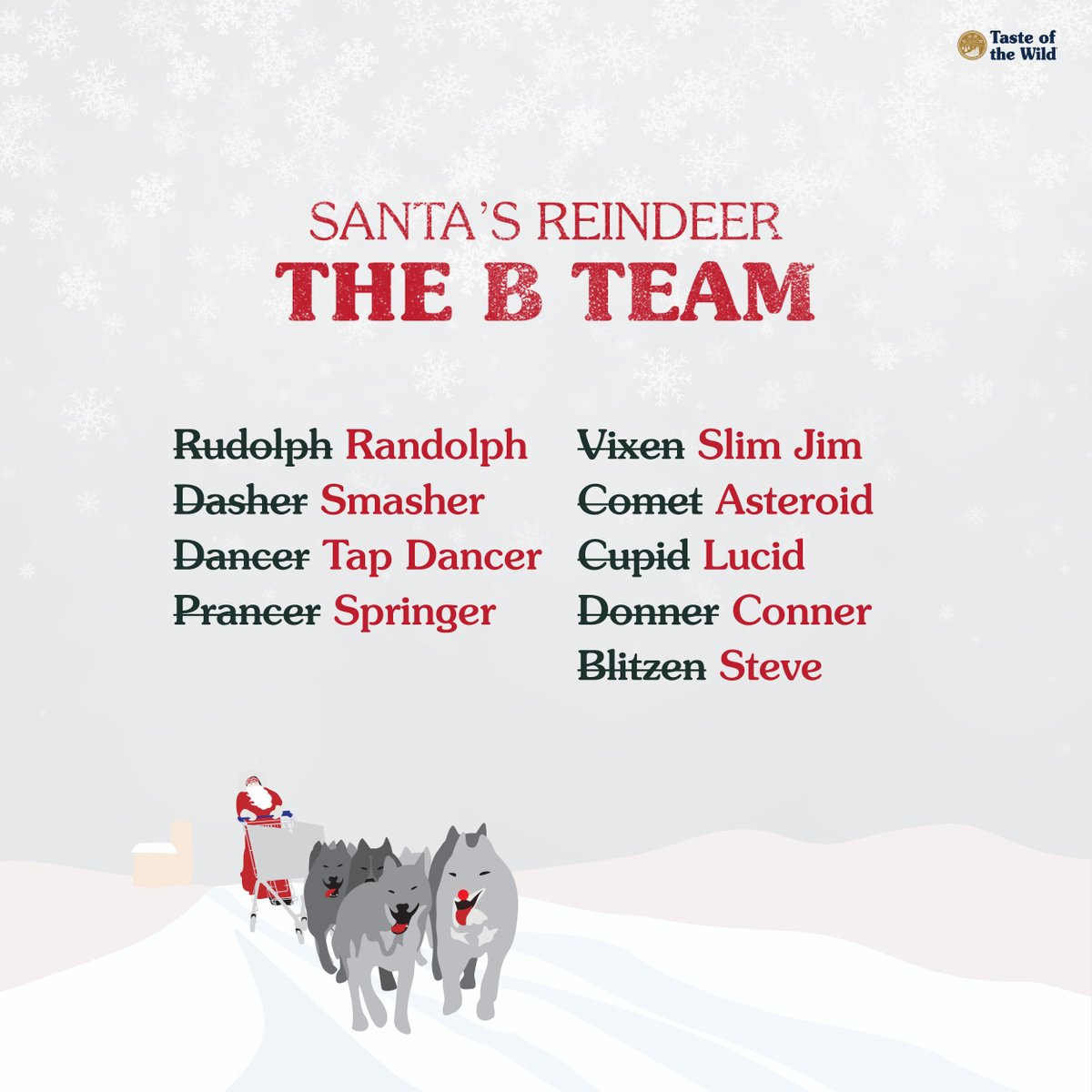 If dogs made up Santa's team, we imagine it would look a little like this. 🤣 What would your dog's reindeer name be?