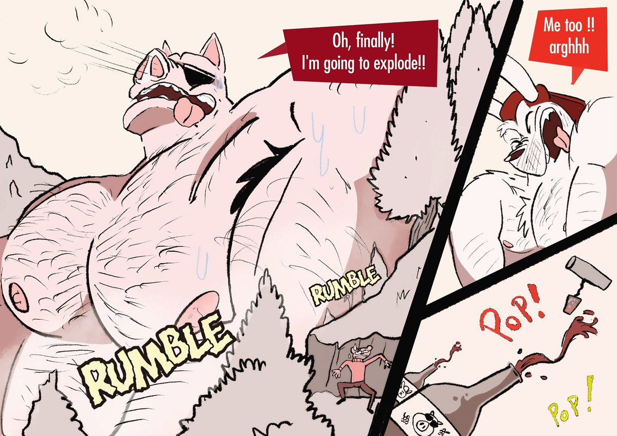 DudeNahuel's tweet photo. I know it was two weeks late, sorry! But my life has been crazy lately😅
...
(BIG GUYS N°19)
However, I think there is no better way to start December than by showing you how #Nonutnovember ended for Ricard and Roy. It was a tie , but the real loser was the city 😜 
#macrofurry https://t.co/p9BbyGGeCH