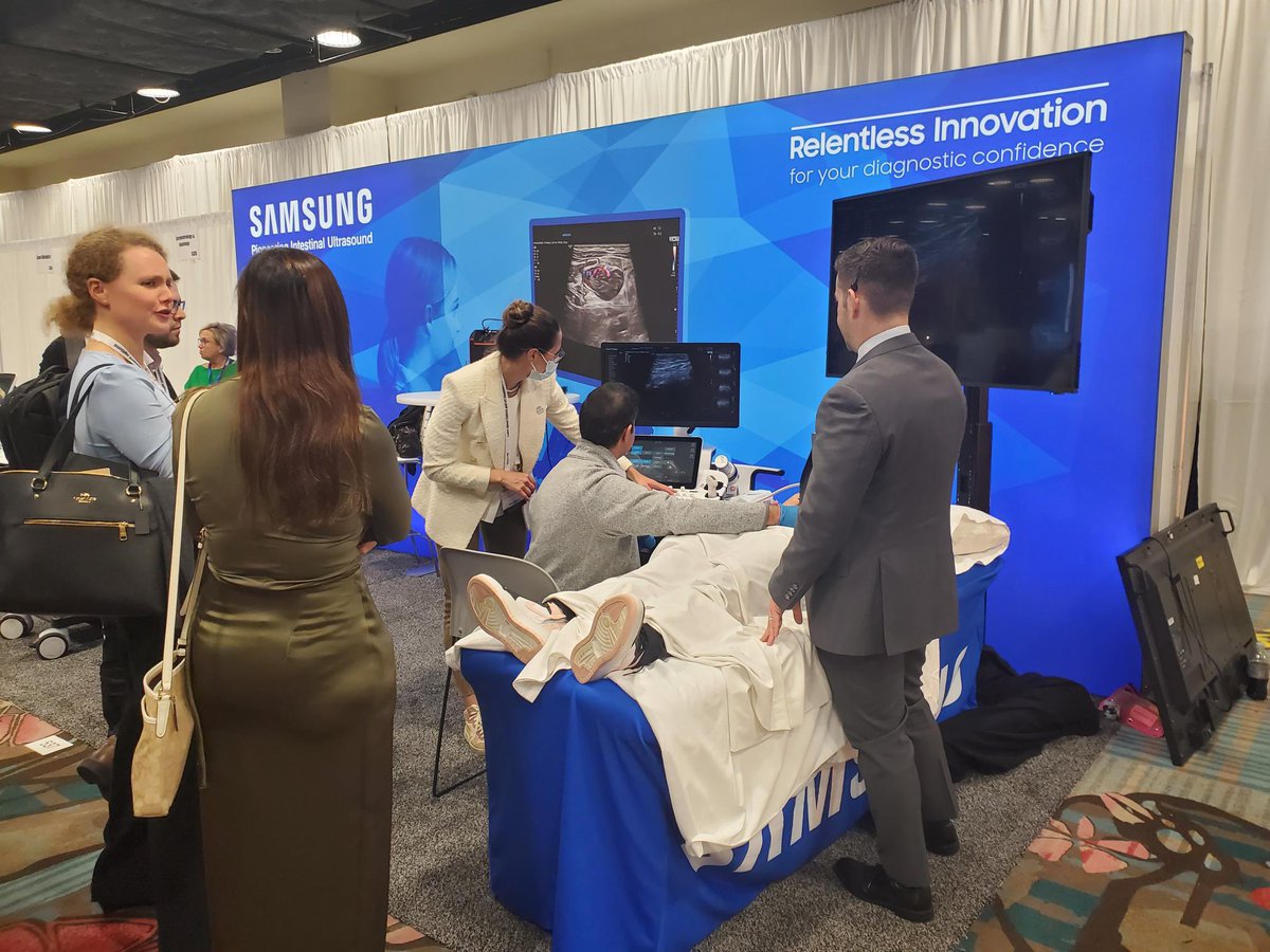 That’s a wrap on intestinal ultrasound day #2 at #AIBD2023! Stop by the booth tomorrow from 10-11 am for one last chance to perform IUS and learn how to bring this tool to your IBD patients. @KrugCleveland