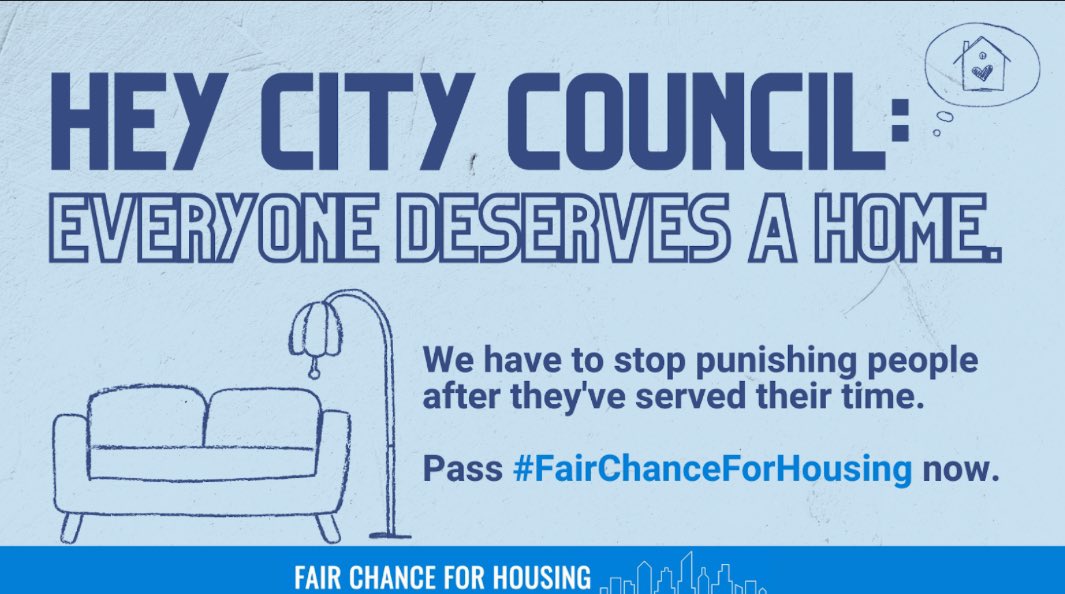 Everyone deserves a home. It’s time to end housing discrimination against people with convictions. We're proud to support #FairChanceforHousing, Int. 632-A and urge @NYCSpeakerAdams to bring this essential bill to a vote. ✊🏽