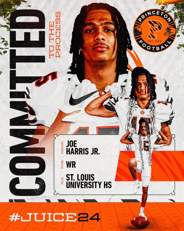 Joseph Harris (@joeharrisjr15) on Twitter photo Officially committed to the process!!!🐅🐅 <a href="/SLUHfootball/">SLUH Football</a> <a href="/CoachAdamCruz1/">Coach Adam Cruz</a> <a href="/zobrink/">Coach Brink 5</a> <a href="/JPRockMO/">JP Rock</a> <a href="/NateLatsch/">Nate Latsch</a> <a href="/CoachBobSurace/">Bob Surace '90</a> <a href="/CoachMikeWeick/">Michael Weick</a> <a href="/Coach_Flinn/">Brian Flinn🤫</a> <a href="/PrincetonFTBL/">Princeton Football</a> #JUICE24 Officially committed to the process!!!🐅🐅 <a href="/SLUHfootball/">SLUH Football</a> <a href="/CoachAdamCruz1/">Coach Adam Cruz</a> <a href="/zobrink/">Coach Brink 5</a> <a href="/JPRockMO/">JP Rock</a> <a href="/NateLatsch/">Nate Latsch</a> <a href="/CoachBobSurace/">Bob Surace '90</a> <a href="/CoachMikeWeick/">Michael Weick</a> <a href="/Coach_Flinn/">Brian Flinn🤫</a> <a href="/PrincetonFTBL/">Princeton Football</a> #JUICE24