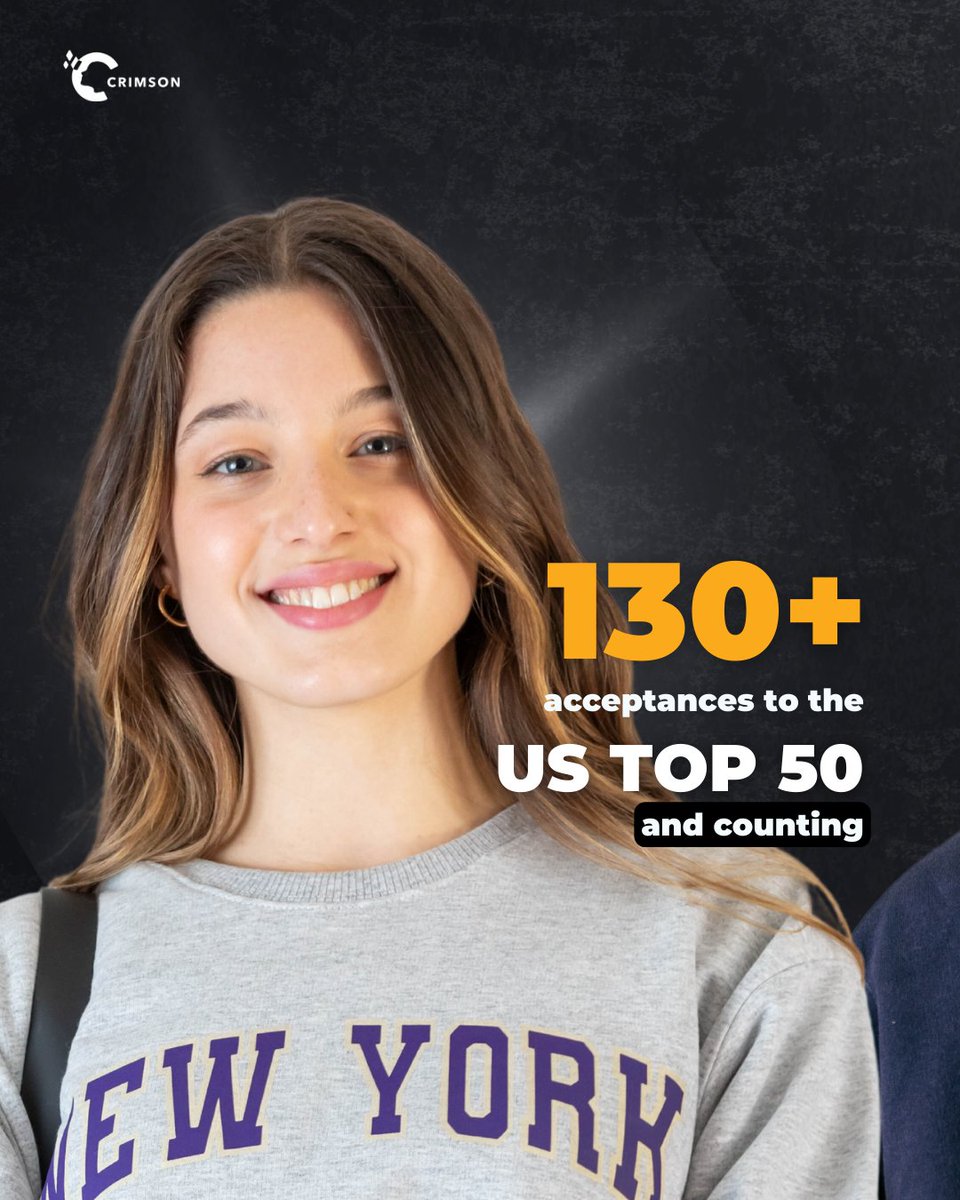 CrimsonEdu's tweet image. Crimson students' early round results results are rolling in! 🚀 

It took plenty of hard work and ambition from our students and team here at Crimson- but, man, was it worth it! 🎊🥳 

#earlyround #earlyadmissions #earlyapplication #collegeacceptance #crimsoneducation