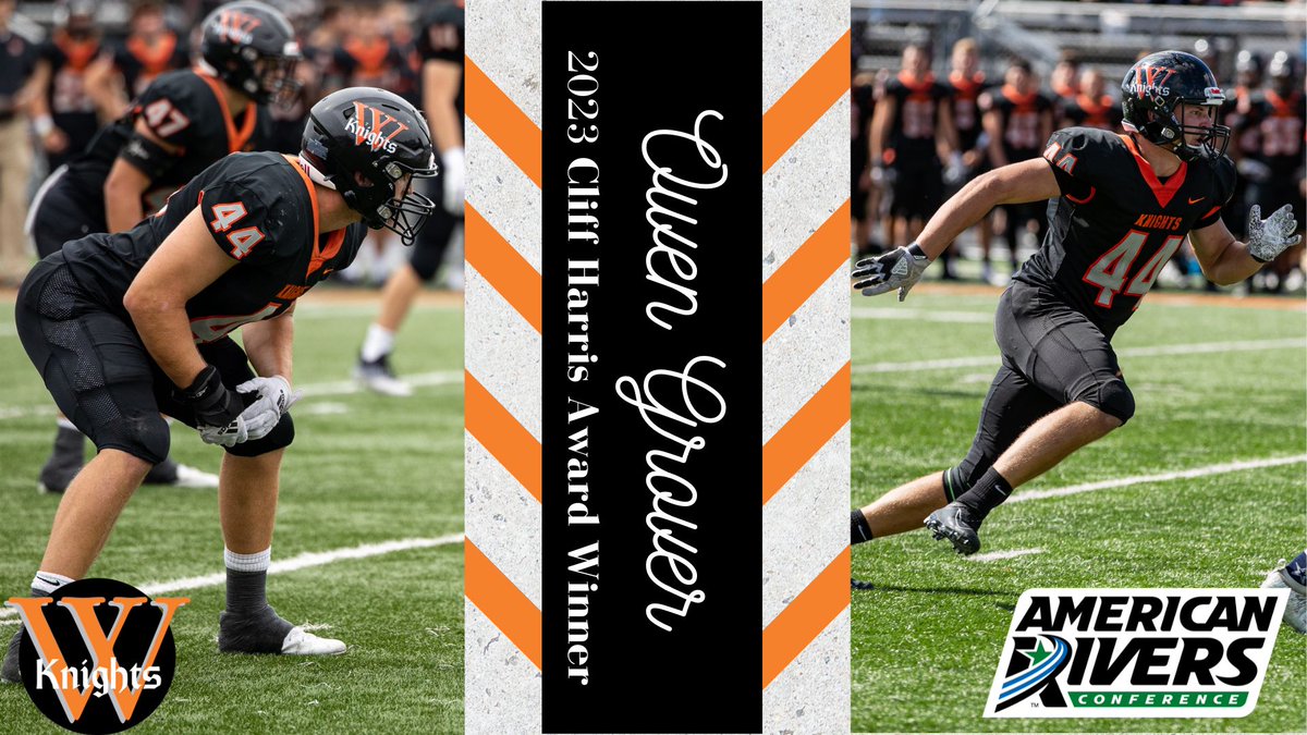 AmerRiversConf's tweet photo. 🚨🏈: @WartburgKnights Owen Grover Named @CliffHarrisAwd Winner! 🏆 

Second Winner in @AmerRiversConf History

#rollriversFB

📰: https://t.co/PfB5TfpMZ2 https://t.co/K4zfRgMkGQ