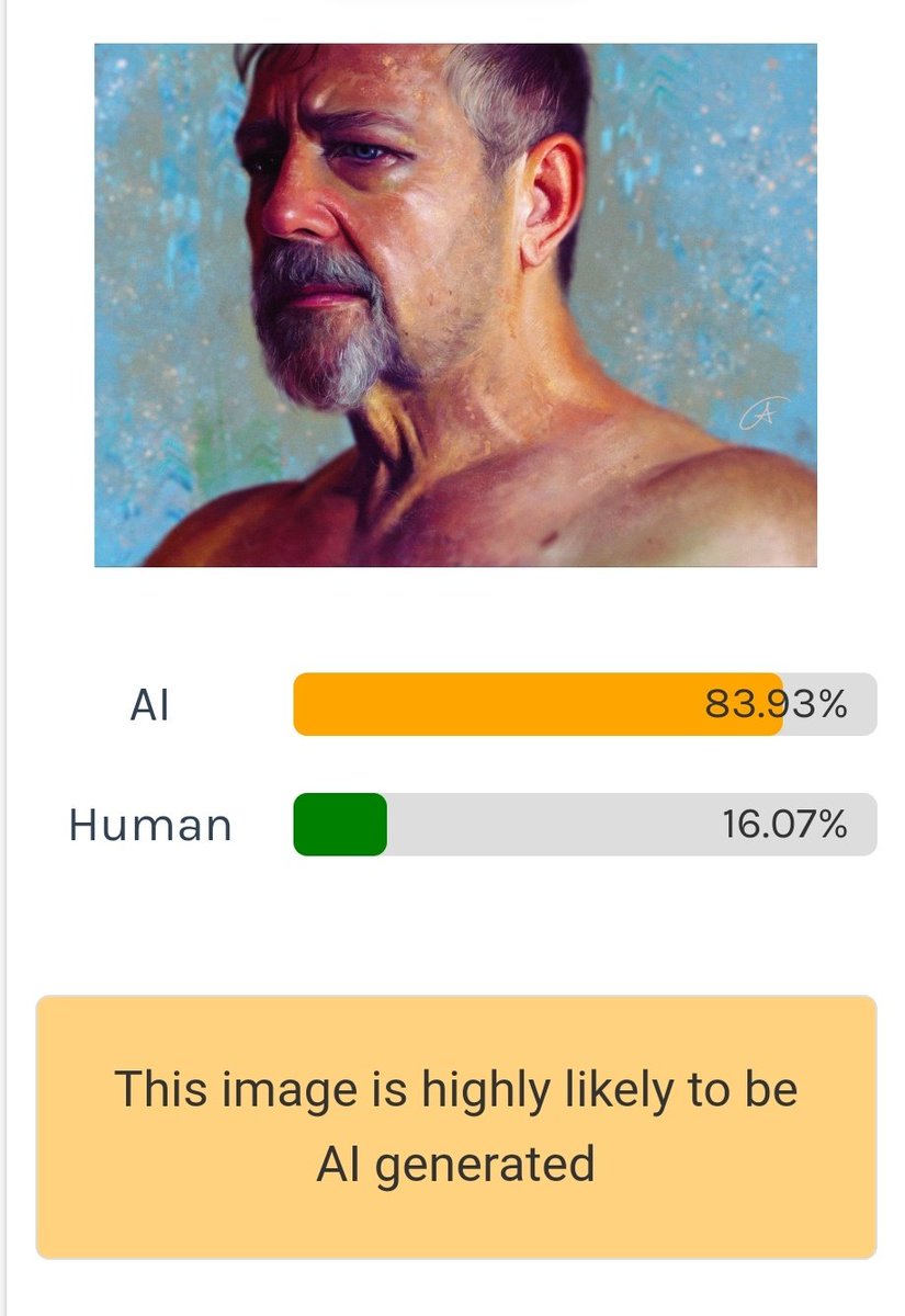 Why you can't trust AI 'detectors' - all of these were painted years before AI image generators were even a thing. But apparently, the detector thinks my art is only 16.55٪ human. Makes me kinda sad ngl but also the way these detectors work is deeply flawed, so 🤷🏼‍♀️ #twai