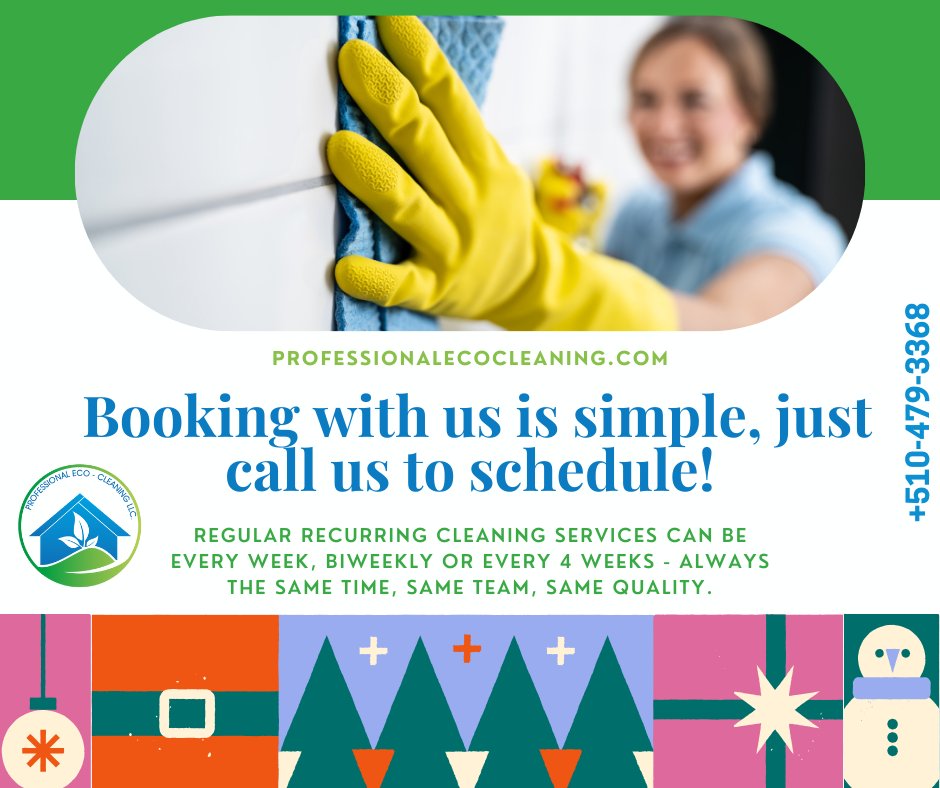 ASK FOR A FREE QUOTE ☎+510-479-3368

#pec #clean #cleaningservice #cleaningcompany #CleaningExperts #CleaningServices #christmasgifts2023 #weareprofessionalecocleaning #cleaningserviceprovider #cleaningafterchristmas #FreeQuote