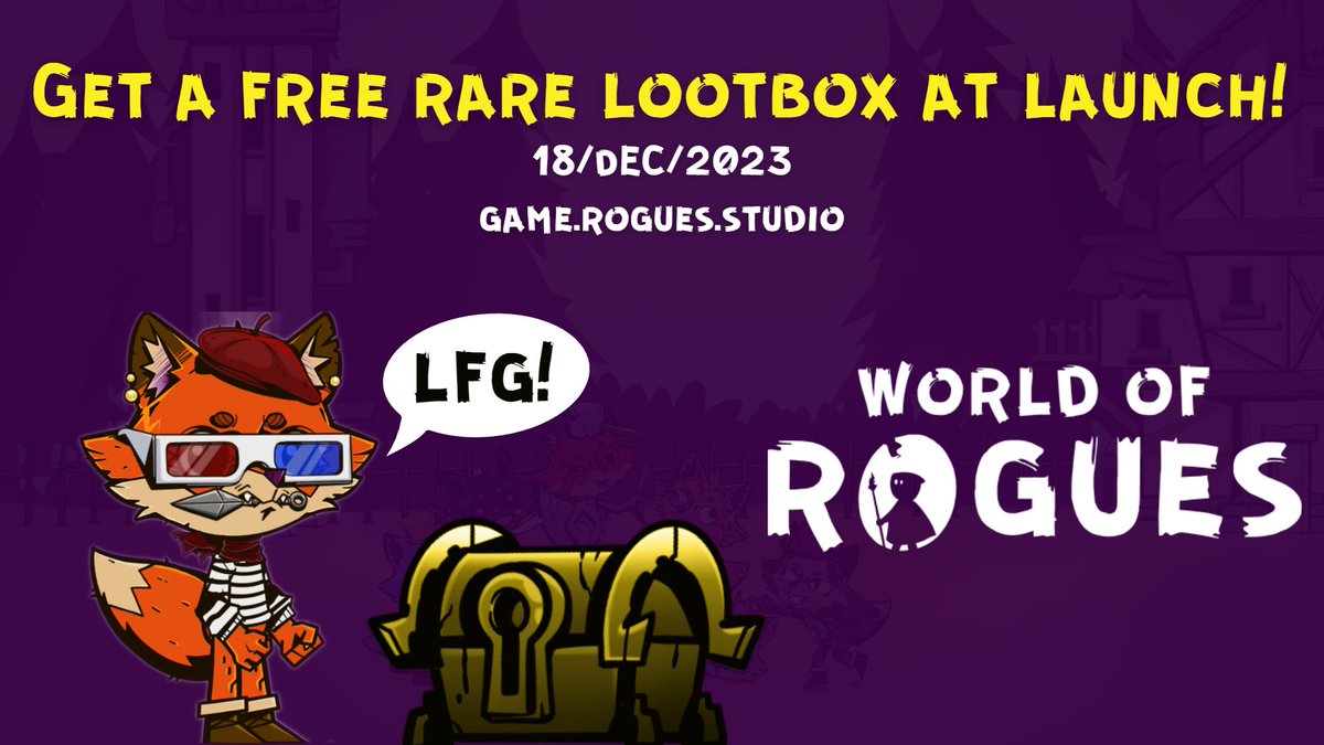 World of Rogues season 2 will be open to everyone and to celebrate we have a surprise for you 🎉

Everyone who starts playing World of Rogues will be able to claim a FREE Rare loot box 🎁

#onPolygon #onNEAR #Web3gaming #Free