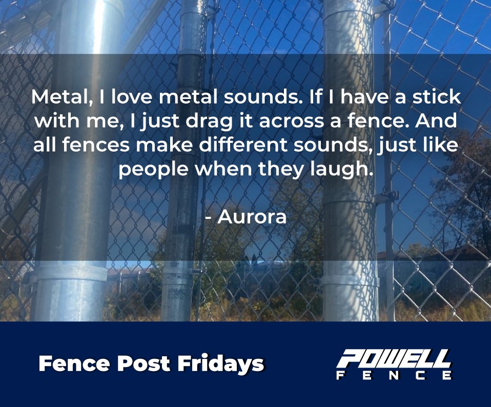 PowellFence's tweet photo. Such a beautiful sound, isn't it?

Happy Fence Post Friday!

#inspirationalquotes #quotes #fence #fences https://t.co/Nhb24KitEd
