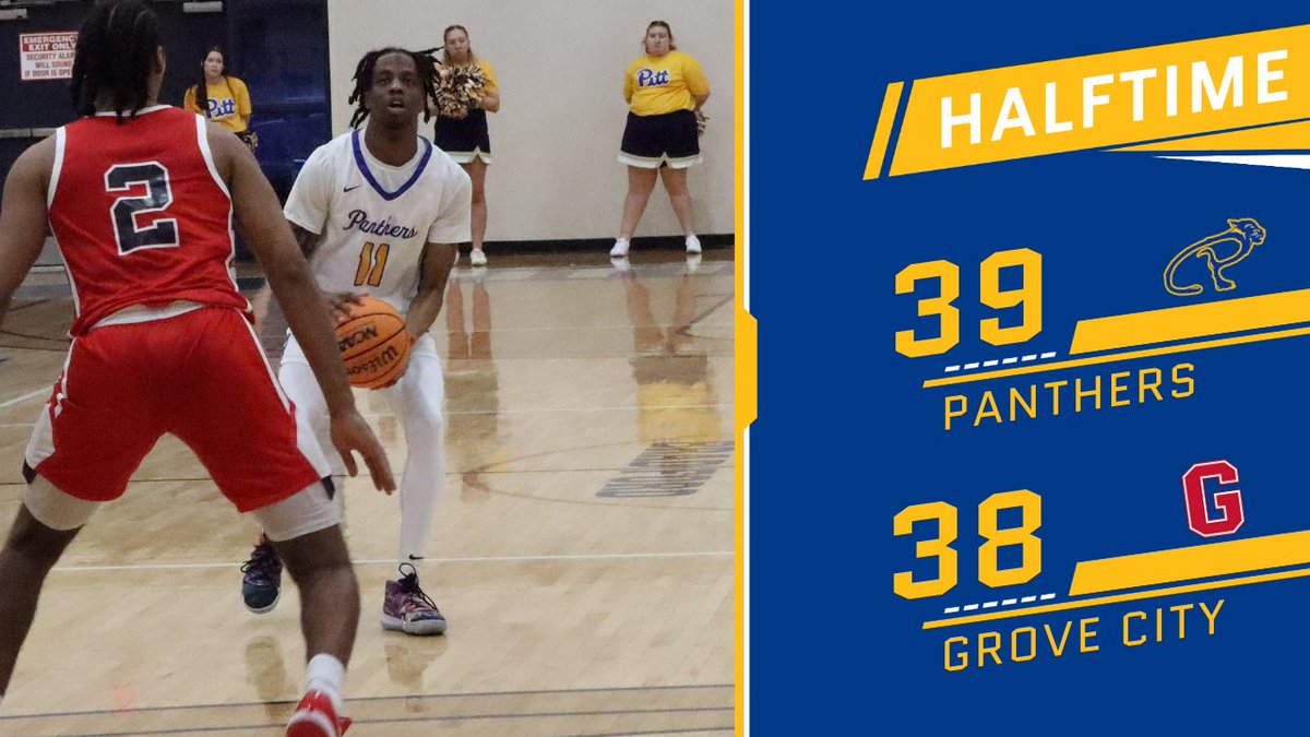 UPB_Panthers's tweet image. Panthers overcome slow start and lead 39-38 at the break. Coby Farley has 15 points, while Jamarion Butler has 10.