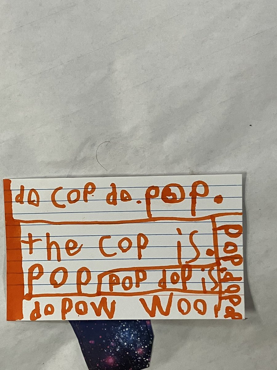 Yes, I realize that these are all random words & phrases, but this student was so reluctant to experiment with letters and sounds at all back in September. Now he’s choosing to write & read in this way, & start having fun with words. This brings me joy! ❤️