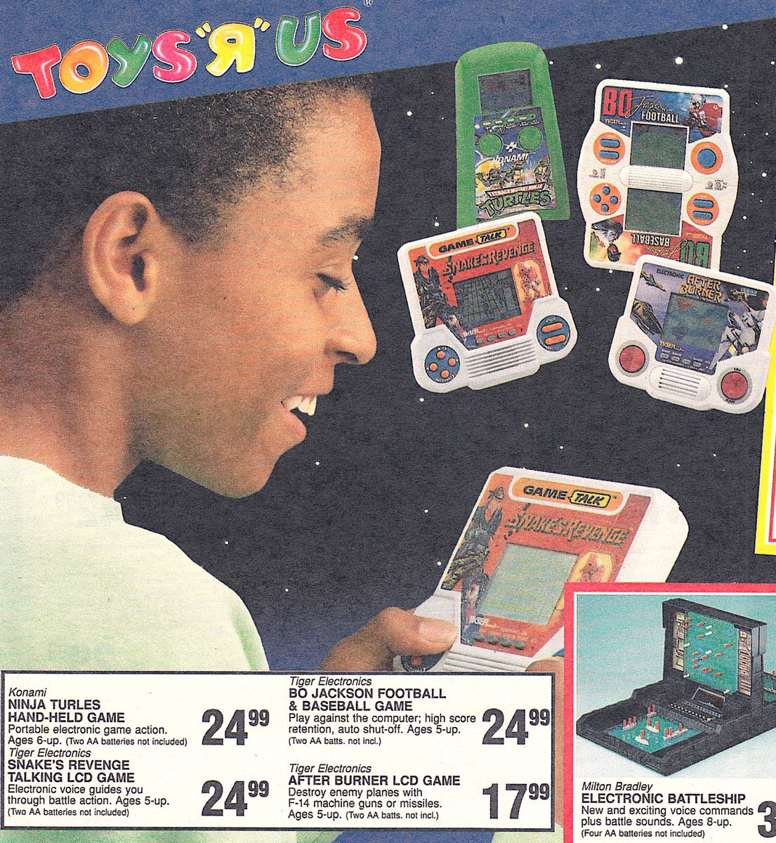 LoveRetroBTW's tweet image. 1990 Toys &quot;R&quot; Us Catalog: Hand-held electronic games