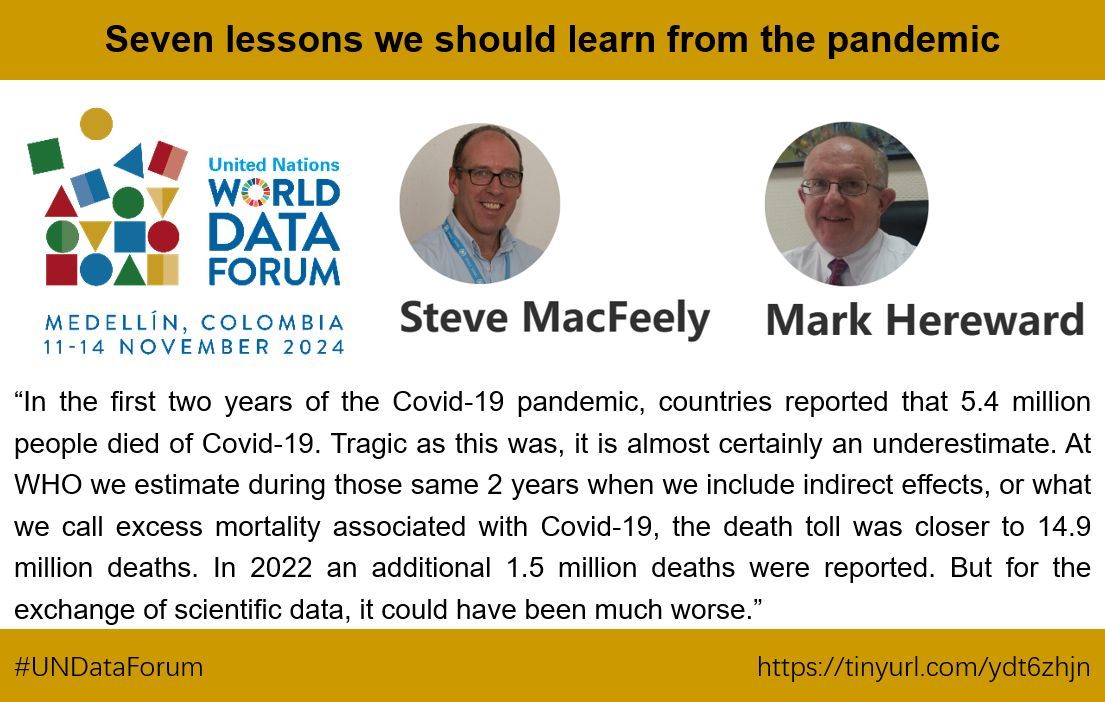 “What lessons did we learn? Or rather, what lessons should we be learning?” Read more in this new #UNDataForum blog by Steve MacFeely & Mark Hereward on 7 lessons we should learn from the pandemic. 👇 buff.ly/41oncw8 📢 🌍 A new Call is coming soon. Stay tuned!