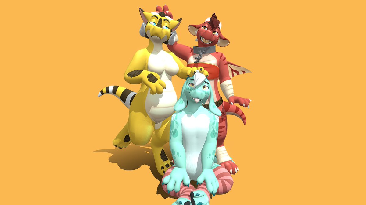 🦎Yip! My Kobold avatar base is now out! 🦎
I hope that you will enjoy being your best mischievous self and that you will like the level of customization that I tried to include in this avatar base!

You can get it now! at: gum.co/MeeloKobold
skfb.ly/oOONK