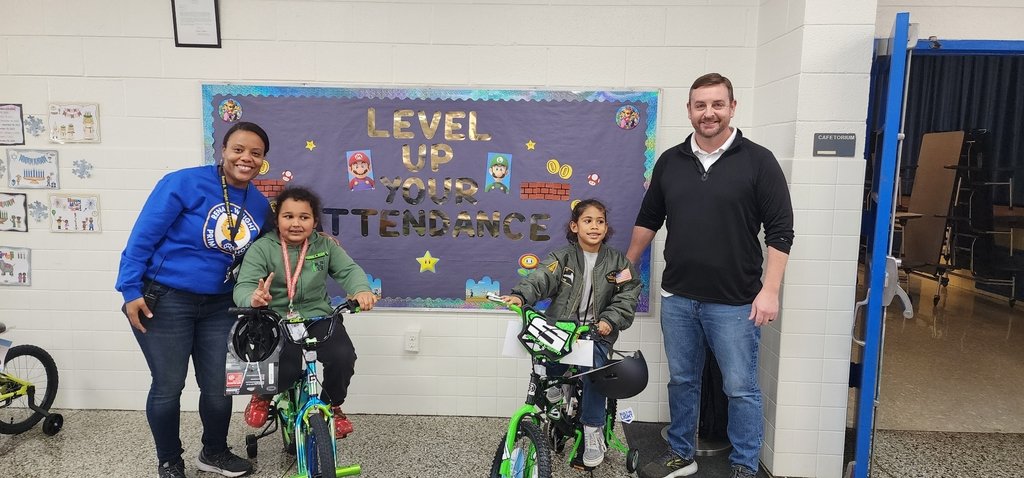RBWTinyTigers's tweet image. RBW students celebrated meeting their first attendance goal today with an AttenDANCE party, and our first two bikes were raffled off. Our winners are so excited to have new bikes and helmets!