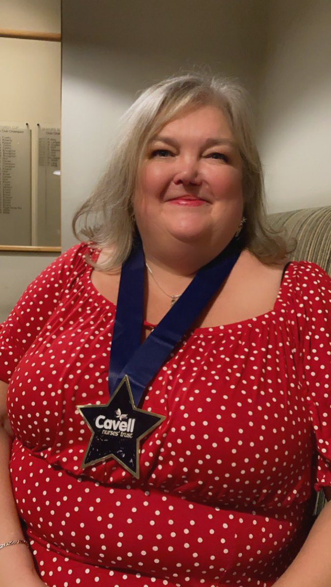 It was an honour to present Marie with her @CavellTrust Star Award for stepping up to the plate during the pandemic to support her team as Interim Team Manager @DPT_NHS #learningdisability IATT Team in West Devon. A great role model for #nursing #QNI 🤩👏👏👏