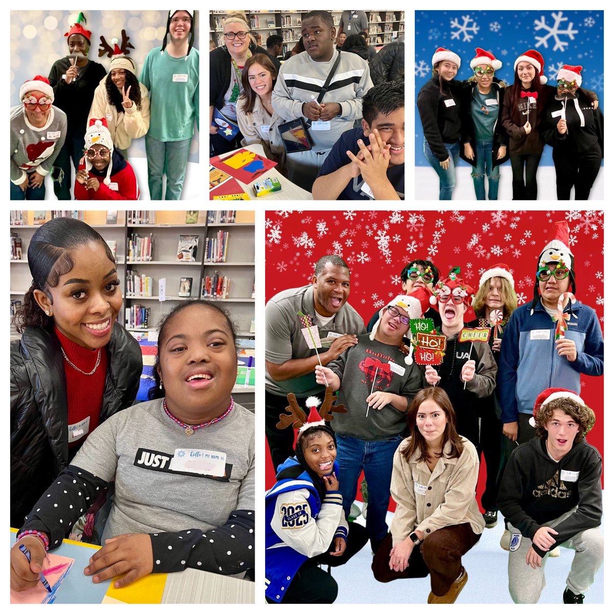 Our elves were hard at work this week designing placemats for the staff holiday luncheon! This is always one of the best days of the year in the llc!! ❤️💚 #beststudentsever #TeamWorkMakesTheDreamWork #highschoollibrary #cobblms @McEachernHigh @CobbSchools @ccalms @glma