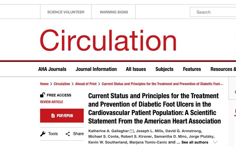 Check out the latest statement from the @American_Heart Association on the treatment and prevention of diabetic foot ulcers in cardiovascular patients. Let's #ActAgainstAmputation and protect those with #DiabeticFoot. Learn more here: [link] diabeticfootonline.com/2023/12/14/dia…