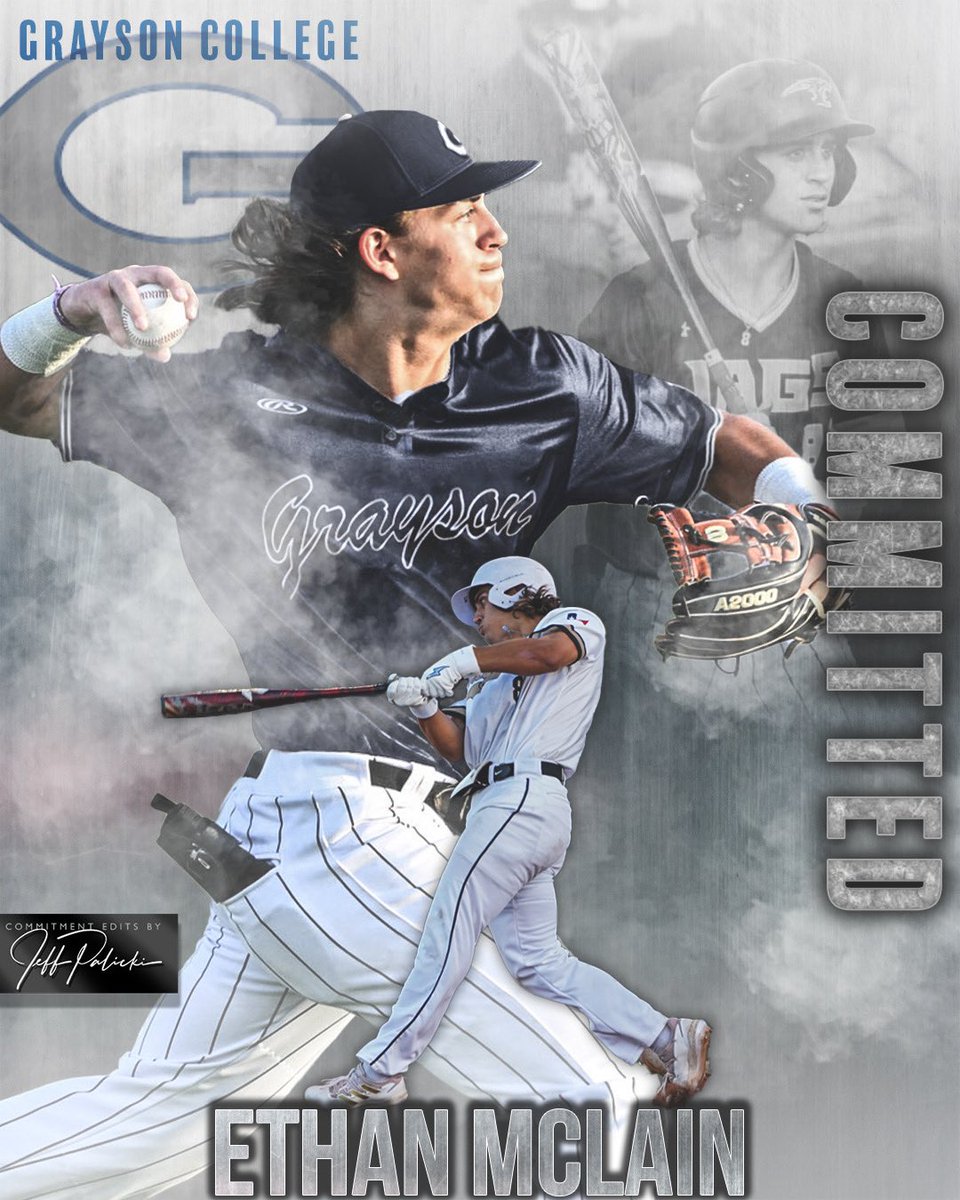 I’m very excited to announce that I will be continuing my academic and baseball career at Grayson College. I want to start off by thanking everyone at Grayson for giving me the opportunity to play at the next level. I also want to thank all the coaches and lastly my parents.