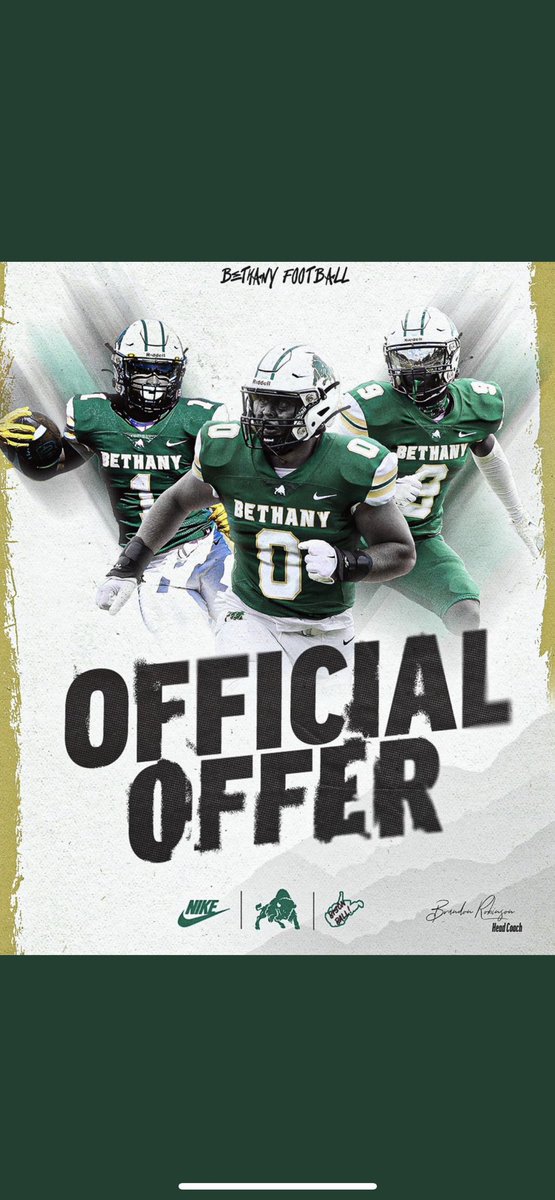After a great day on campus I’m blessed to receive an offer from Bethany! #BisonBall 🦬 @CoachRobBC @BrookeBruinsFB