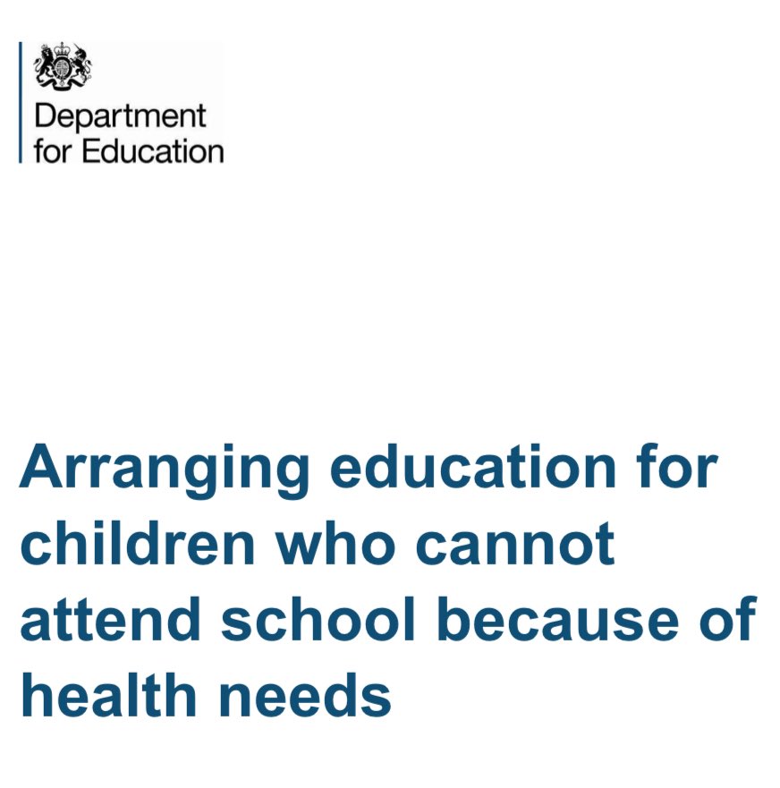 Read this! Section 19 reinforces education rights for children with health needs. Those facing medical/mental health issues, unable to attend school, are entitled to full-time equivalent education. Ensuring equality in educational opportunities for all! assets.publishing.service.gov.uk/media/657995f0…