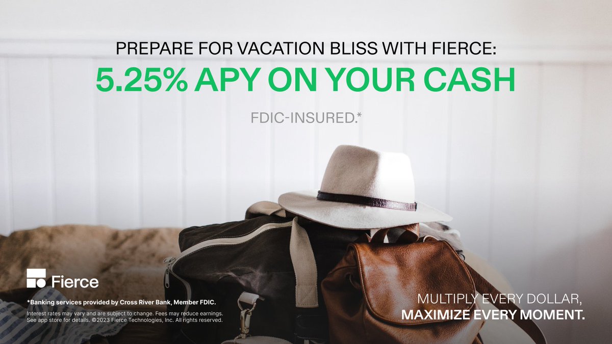Seamless Banking for the On-the-Go Professional. Discover Fierce in the App Store today and start earning 5.25% 💼💼💼
