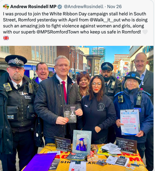 Tory Andrew Rosindell — the MP for Romford — who was was arrested for rape, multiple sexual assaults and gross misconduct in public office in May last year…

Photographed at a charity event to raise funds to combat violence against women in his constituency WHILE ON BAIL!