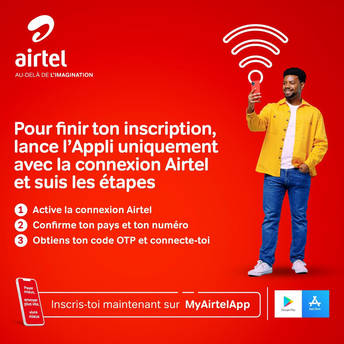 Si vous cherchez à obtenir le plus de choses possibles de votre réseau number one, ne cherchez pas plus loin, inscrivez-vous vite ! Téléchargez My Airtel App ici bit.ly/myapprdc #LeChoixMalin | #AirtelRDC | #MyAirtelApp