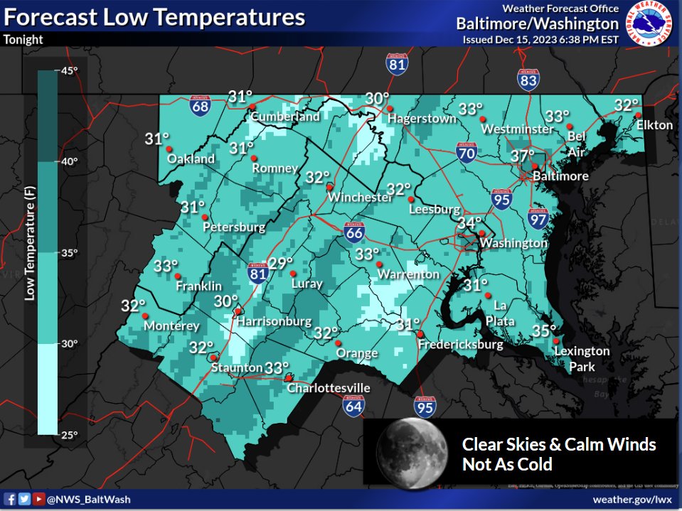 NWS Baltimore-Washington on X: A cold front moving through this