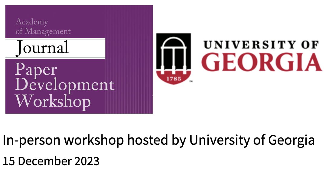 What I learned from the following editors at AMJ PDW today at U of Georgia <a href="/TerryCollege/">Terry College | UGA</a> (Buckhead):

Marc Gruber <a href="/MarcBGruber/">Marc Gruber</a>
Quinetta Roberson @QuinettaPhD
Bess Rouse <a href="/bessrouse/">Bess Rouse</a>
Sekou Bermiss <a href="/sekoubermiss/">sekou</a>
Laura Little
Georg von Krogh
Denis Grégoire
Paul Bliese
<a href="/AOMConnect/">Academy of Management</a> 

🧵