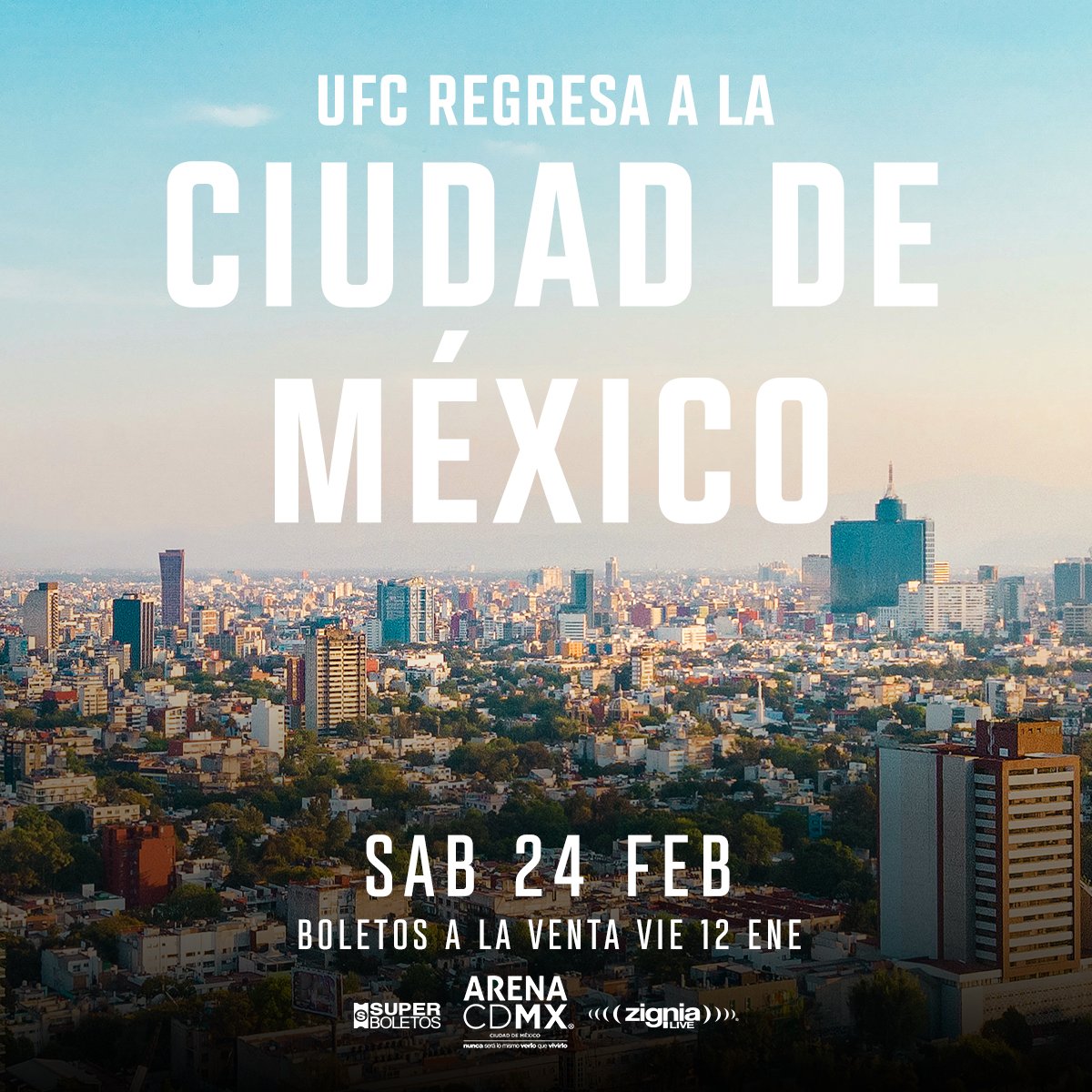 VOLVEMOS‼️ #UFCMexico 🇲🇽 - Sáb. 24 de Feb. Más info ▶️ shorturl.at/GOSW1