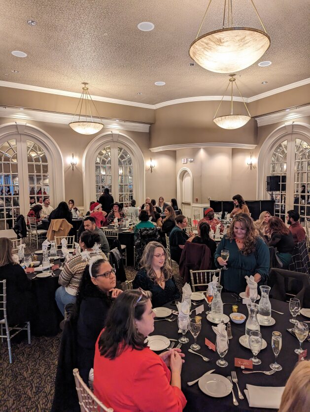 CPCA's tweet photo. CPCA staff gathered today in "Casino Classy" attire to celebrate each other and a year brimming with remarkable accomplishments. Indeed, this year's holiday party will not soon be forgotten. We truly hit the jackpot with this group!  ✨

#TeamCPCA #Memories #HolidayParty2023 https://t.co/pn0fzpH8cK
