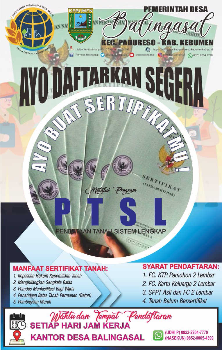 Sukseskan program PTSL