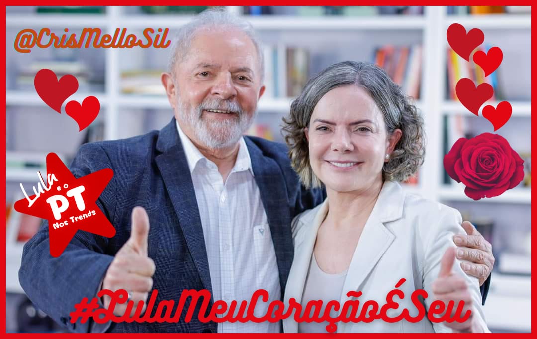 @LulaPTnosTrends @FazOLeSorria @Alexand92840726 @AlexandrePT13CV @Lu13Luiza @MacMoraes1 @MarclioMoraisA1 @Mardefeli @MariaAr63229425 @MariaCleunice3 @Mariado97734767 @MariaEudaliaSa2 @Marinalda62 @MarinaMoyses3 @MarivoneLula @MatosRudi @MaxxterraMaxx @Mazinho33147746 @MeirePescara @Lora94353574 @LuisCar02706435 @luizcunhao @LuizLem34195627 @lula13133 @Luzasilveira @MagnoCarlos_BFR @MarcelleRenata2 @Marcelusbraga7 @MarcosOlufon @MRRJR76 @NicarineNi @nsanders10 @observ1972 @olivarefabi @orlandolimagmr @pace_ely @Paulolimapro @pereira_ildeu @PinheiroJimena @PraticamenteQ @profdjferreira @QuizPipoca @wagneramrj @MLucia97596573 @MondainiSolange @nadiaprado7 @nalu_nas @LulaOficial @gleisi Boa noite! #LulaMeuCoraçãoÉSeu