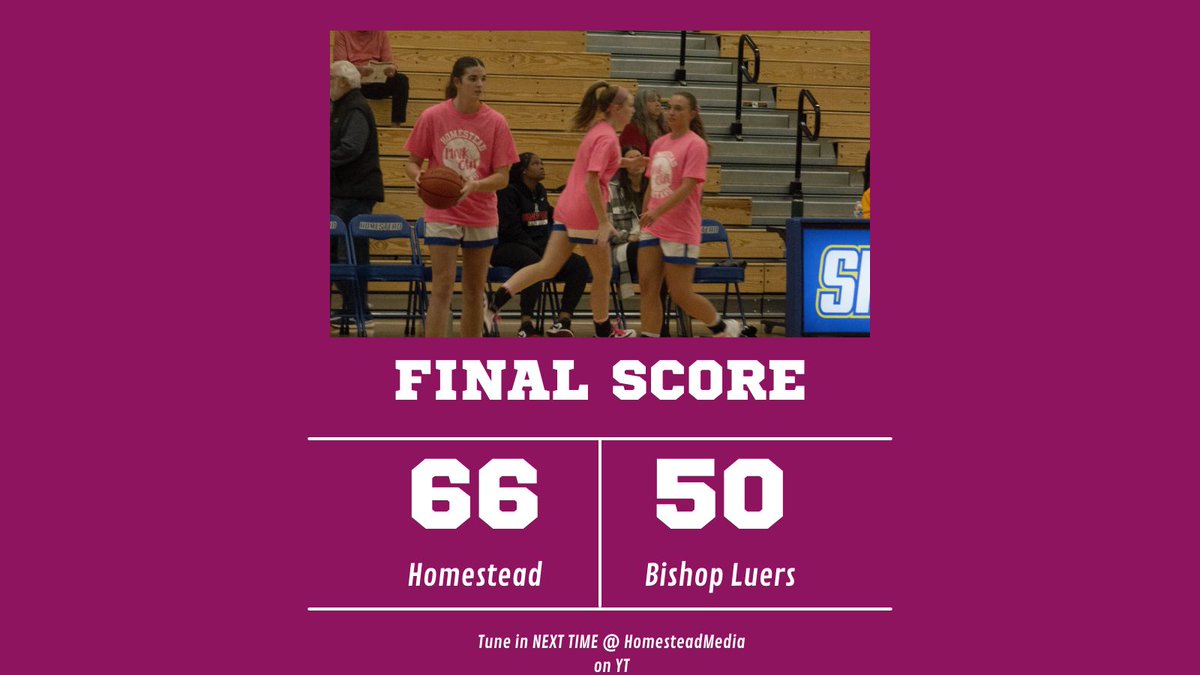 This game ended with a Homestead victory, but make sure to tune in next time @ HomesteadMedia on YT!