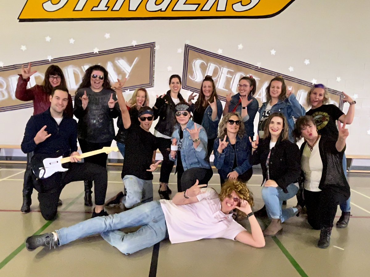 All ready for our DanceEd “Rock of Ages” performance! 🤘🎸<a href="/thestingersbuzz/">St. Michael School</a>