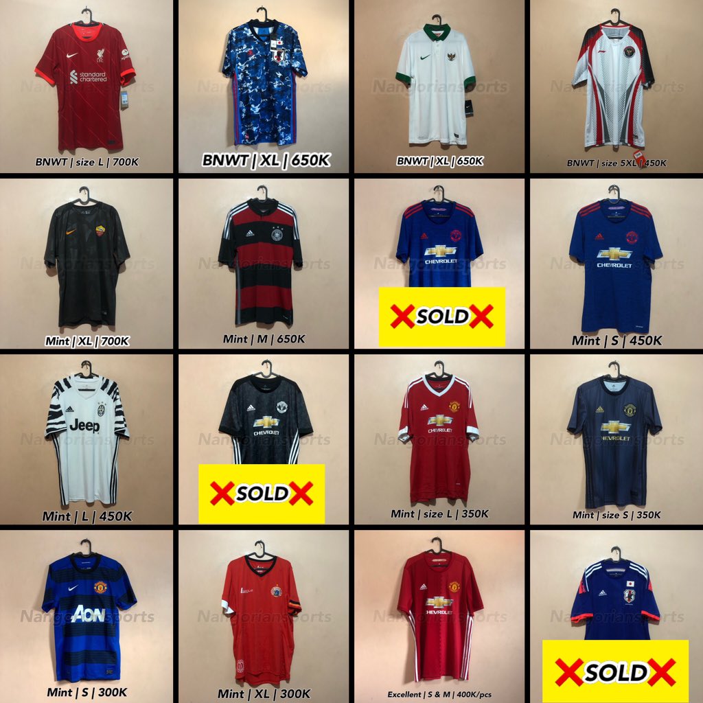 Bismillah, #Jersey4sale 🍉 

- Jersey original ready stock 
- Harga &amp; keterangan cek gambar 
- Marketplace ready

for more info &amp; order: linktr.ee/nangoriansports