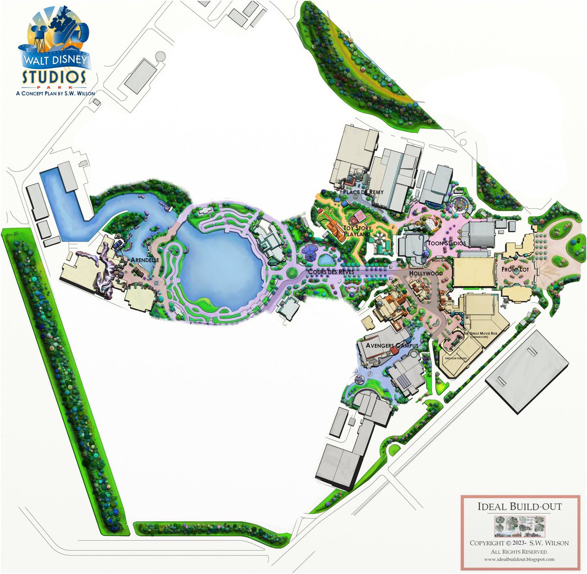 'Tis the Season for Part 1 of a new #waltdisneystudiosparis Buildout.  Description on blog.  Feel free to draw up your own Phase II, III, etc. plans, as I come up with mine.

#GreatMovieRide #DLPR #WDS #WDSP #WaltDisneyStudios #DisneylandParis