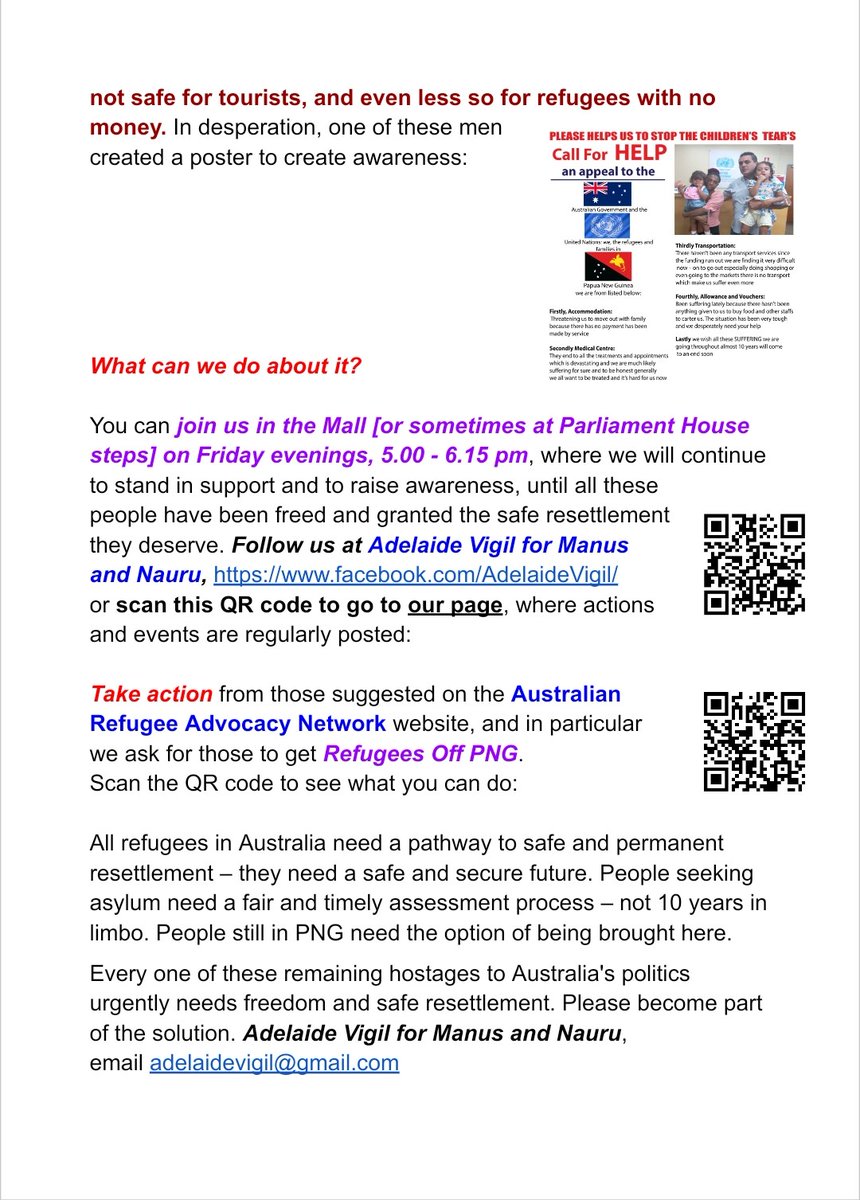 Adelaide Vigil for Manus and Nauru tweet media